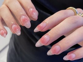 クリア長さだしチークnail