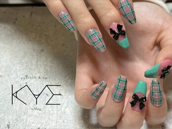 キーバイマグ(KYE by Mag)/チェック/個性派ネイル/ガーリー