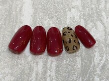 ネイルサロン ロゼプリュム/ヒョウ柄ネイル