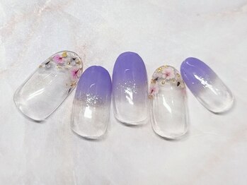 ミュゲットネイル(Muguet nail)/押し花ネイル