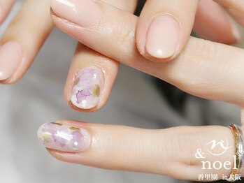 ノエル(Noel)/透明感シアー水彩画インクネイル