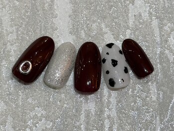 ネイルサロン ロゼプリュム/ダルメシアンネイル