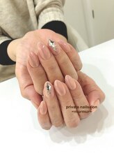 プライベート ネイルサロン マーマ(murmur)/ピンクゴールドミラーネイル