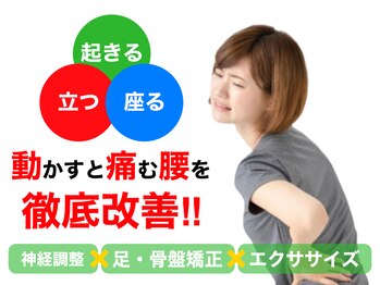 鍼灸院 アルフィーネ(alfine)の写真/寝返る・起き上がる・立ち上がる時の腰痛改善に自信あり☆体を整える×緩める×使えるで腰痛の出ない体へ☆