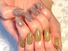 ソウ 難波店 nail salon Sou/アシメフラッシュnail