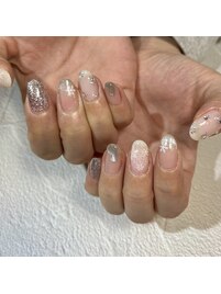 雪の結晶ネイル