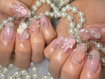 アルスネイル(Ars nail)の写真/パーツをふんだんに使ったやり放題コースが大人気!【スカルプやり放題180分¥18000】チップ長さだしも◎