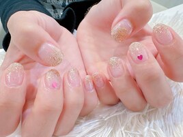 ＃ラメグラ＃ショートネイル
