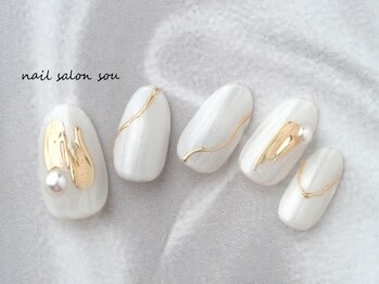 ネイルサロン ソウ 心斎橋店(Nail Salon Sou)/綺麗めミラーnail