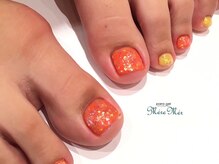 メールメール 和光市本店(MereMer)/オレンジ フットネイル　