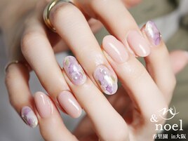 ヴィンテージ水彩画インクネイル