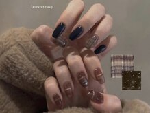 ニコルネイル(nicole nail)/チェックマグネットネイル