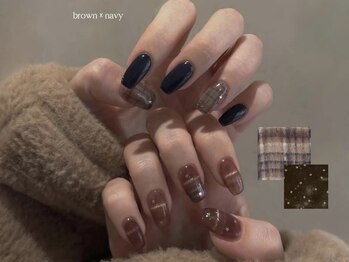 ニコルネイル(nicole nail)/チェックマグネットネイル