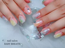 ベイビーブレス(BABY BREATH)/持ち込み☆夏ニュアンスネイル