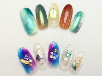 ユースタイル 新宿店(U-style)/グリーンニュアンスネイル