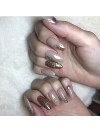 ブラウンニュアンスネイル