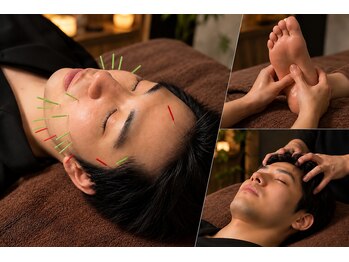 ヘッドサイエンス(HEADSCIENCE)の写真/メンズにも人気★美容鍼×育毛促進鍼で清潔感と第一印象を高める完全個室の実力派サロン！