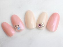 ネイリス(NAILISS)/ガーリー/ピンク/ベージュ/仕事