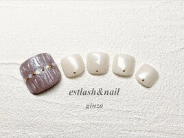 フットネイル　プリーツ