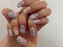 ぷっくりフラワーネイル