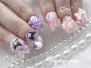 ピンク×パープルネイル☆