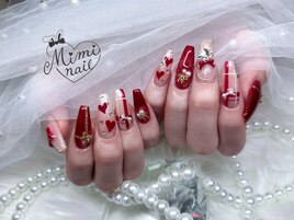 赤チェック×ハート