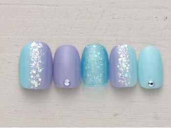 ノーネイル 有明ガーデン(NO NAIL ARIAKE)/キラキラバイカラー　￥4990
