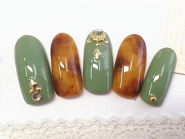 べっ甲＆カーキ