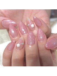 トレンドのローズネイル
