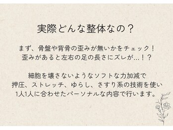 トリコ 鷲塚本店(TORIKO)/どんな整体？