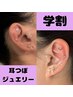 【学割U24★可愛くキレイに】耳つぼジュエリー片耳8個+耳マッサージ