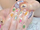 マグネットの宝石ネイル