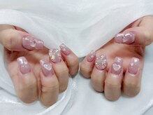 プティ アイビューティ 京橋店(peTiT eyebeauty)/ピンクネイル　ハート　リボン