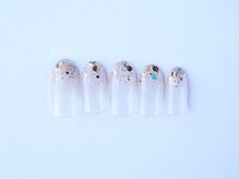 ネイルサロンリシェ 烏丸御池(Recher)/グラデベースのラメグラ