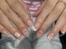 ネイルアヴァンス 京橋店(Nail AVANCE.)/白フレンチ×夏ネイル