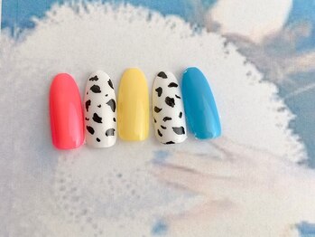 ネイルサロン&スクール ジーナ(GINA)/カラフル☆ダルメシアンネイル