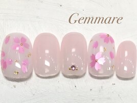 春の桜ホログラムネイル