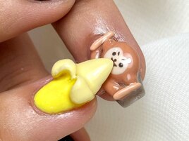3Dおさるさん☆バナナネイル