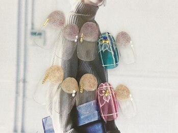 ネイルサロン キャンディネイル(Candy Nail)/たらしこみアート by星
