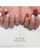 リロウ(relow)/チェック×ベージュ