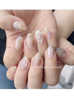 ネイルフローラアンドスクール/オーダーアート7980円