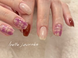 チェックネイル:mikako