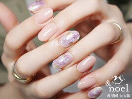 ヴィンテージ水彩画インクネイル