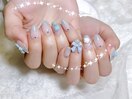 Suzu/仙台/水色ネイル