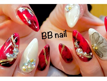 ビービーネイル(BB)/水彩フラワーネイル