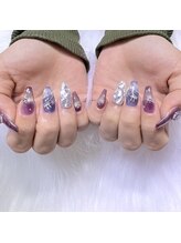 ラ レオ ネイル(La Leo Nail)/青×紫推しネイル♪