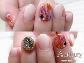 アミュリー ネイル アトリエ(Amury nail atelier)/ショートネイルを楽しむ♪