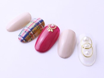レイ ネイルアンドセレクトショップ(Lei Nail&Selectshop)/大人手描きチェック