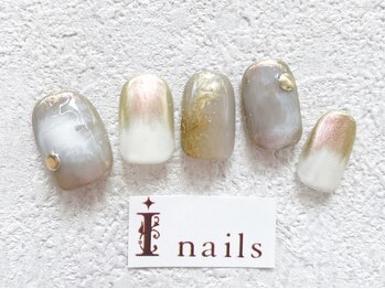 アイネイルズ 梅田店(I nails)/ミラーブラウンニュアンス¥9200