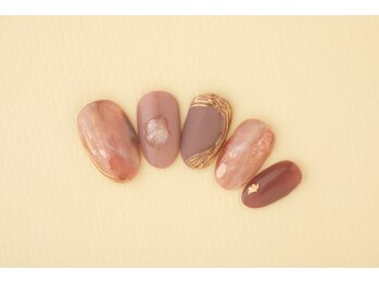 エムスラッシュ ネイル 新百合ヶ丘店(M.SLASH)/くすみピンクニュアンスデザイン